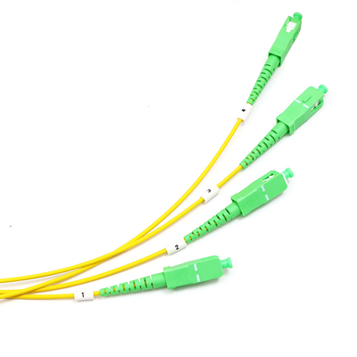SC APC Optical Fiber Patch Cable 4 Cores Pre Terminated FTTC With Pulling Eyes